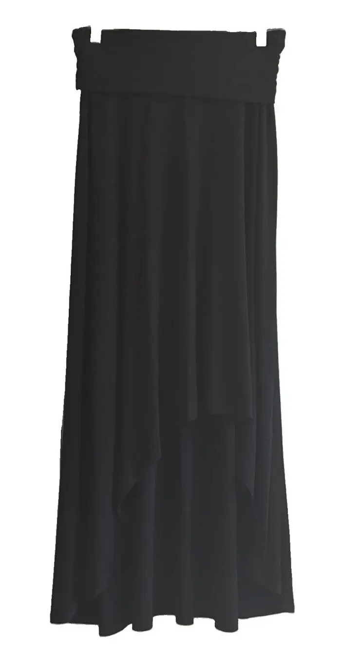 Michael Michael Kors Skirt Womens S Black High Low Asymmetrical Maxi NWT